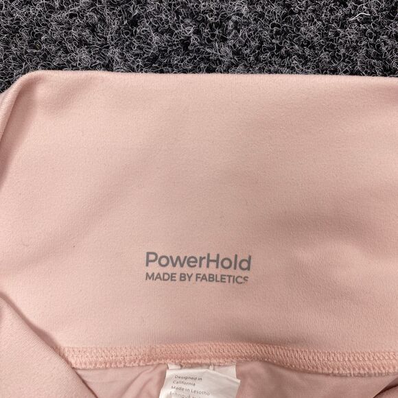 Fabletics Powerhold Leggings PureLuxe Pink Crossover 7/8 w/Pockets Size XS - Picture 5 of 9